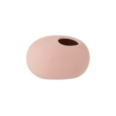 Vase ovale céramique rose pastel Uchi L 16 cm