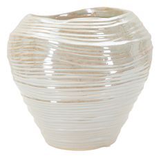 Vase rond décoratif effet nacré Bolt
