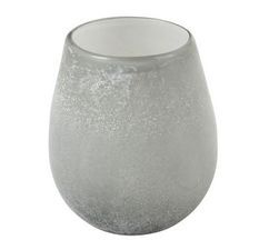 Vase rond verre gris Liath H 15 cm