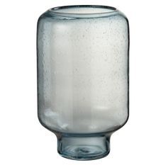 Vase sur pied verre bleu clair Marino H 35 cm
