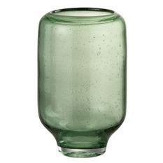 Vase sur pied verre vert clair Uchi H 26 cm