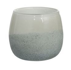 Vase verre blanc et gris Licia H 12 cm