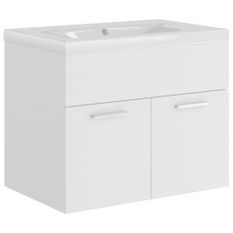 Vasque avec lavabo intégré 60 cm Blanc 2