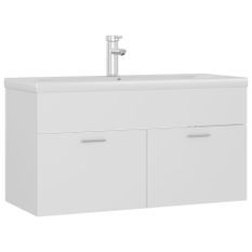 Vasque avec lavabo intégré 90 cm Blanc