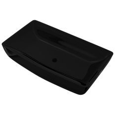 Vasque rectangulaire céramique Noir pour salle de bain 2