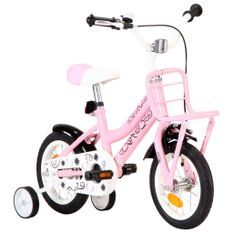 Vélo pour enfant rose et noir 12 pouces Crossy