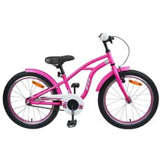 Vélo pour Enfants 18 Pouces pour les 5-7 ans Rose foncé