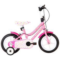 Vélo pour fille rose et blanc 12 pouces Cyclob
