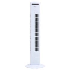 Ventilateur tour avec télécommande et minuterie Φ24x80 cm Blanc