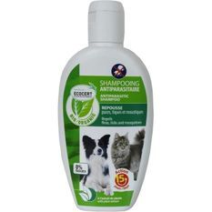 VETOCANIS Shampoing anti-puces et anti-tiques Bio - 200 ml - Contrôlé ECOCERT - Pour chat et chien