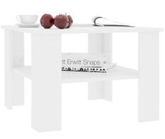 Table basse Blanc brillant 60 x 60 x 42 cm