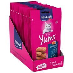 VITAKRAFT Cat Yums - Friandise pour chat au Saumon - 9x 40 g