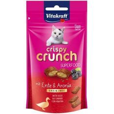 VITAKRAFT Crispy Crunch Friandise pour chat au Canard et baies d'Aronia - Lot de 8x60 g