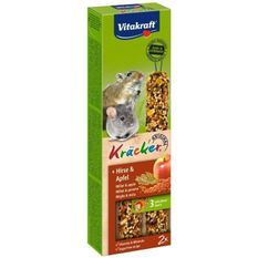 VITAKRAFT Kräcker Friandise pour Souris et Petits Rongeurs Pomme Millet - Lot de 10x2