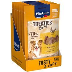 VITAKRAFT Treaties Bits Friandise pour chien au Poulet - Lot de 6 sachets de 120g