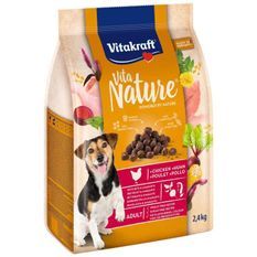 VITAKRAFT Vita Nature Croquettes pour chien au Veau avec carottes et myrtilles - Lot de 3x2,4 kg