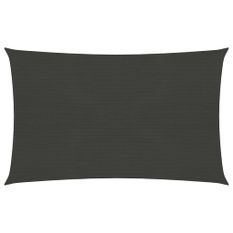 Voile d'ombrage 160 g/m² Anthracite 2,5x4,5 m PEHD