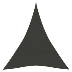 Voile d'ombrage 160 g/m² Anthracite 3x4x4 m PEHD