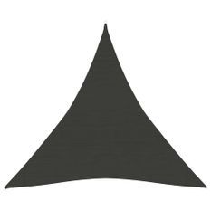 Voile d'ombrage 160 g/m² Anthracite 4x4x4 m PEHD