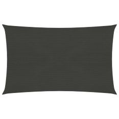 Voile d'ombrage 160 g/m² Anthracite 4x7 m PEHD