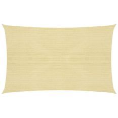 Voile d'ombrage 160 g/m² Beige 2,5x4,5 m PEHD