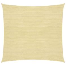 Voile d'ombrage 160 g/m² Beige 3x3 m PEHD