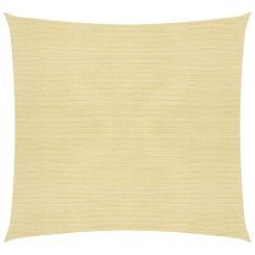 Voile d'ombrage 160 g/m² Beige 6x6 m PEHD
