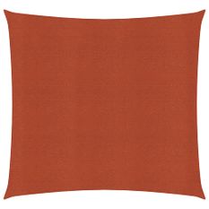 Voile d'ombrage 160 g/m² carré terre cuite 3,6x3,6 m PEHD