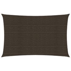 Voile d'ombrage 160 g/m² Marron 3x6 m PEHD