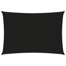 Voile d'ombrage 160 g/m² Noir 2,5x3,5 m PEHD