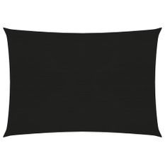 Voile d'ombrage 160 g/m² Noir 2,5x4 m PEHD