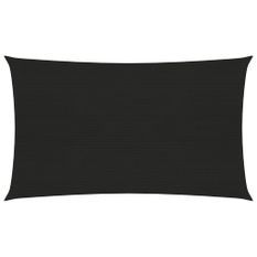 Voile d'ombrage 160 g/m² Noir 2,5x5 m PEHD