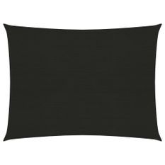 Voile d'ombrage 160 g/m² Noir 2x2,5 m PEHD