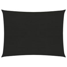 Voile d'ombrage 160 g/m² Noir 2x3,5 m PEHD