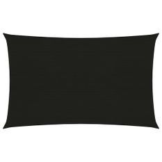 Voile d'ombrage 160 g/m² Noir 2x4,5 m PEHD