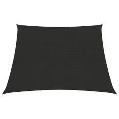 Voile d'ombrage 160 g/m² Noir 3/4x2 m PEHD