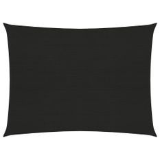 Voile d'ombrage 160 g/m² Noir 3x4 m PEHD