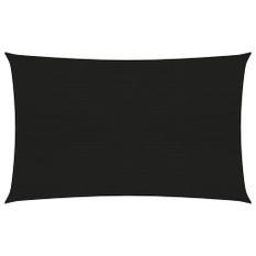 Voile d'ombrage 160 g/m² Noir 3x5 m PEHD