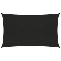 Voile d'ombrage 160 g/m² Noir 3x6 m PEHD