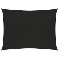 Voile d'ombrage 160 g/m² Noir 5x6 m PEHD