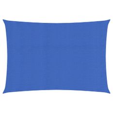 Voile d'ombrage 160 g/m² rectangulaire bleu 2,5x5 m PEHD