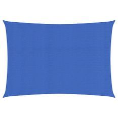 Voile d'ombrage 160 g/m² rectangulaire bleu 2,5x5 m PEHD