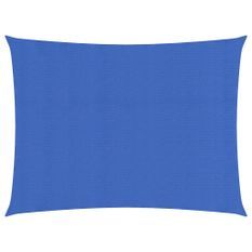 Voile d'ombrage 160 g/m² rectangulaire bleu 4x5 m PEHD