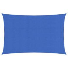 Voile d'ombrage 160 g/m² rectangulaire bleu 4x7 m PEHD