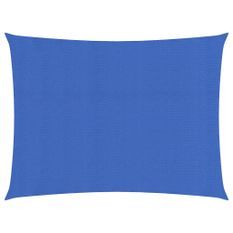 Voile d'ombrage 160 g/m² rectangulaire bleu 5x6 m PEHD