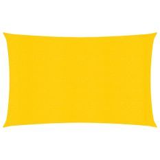 Voile d'ombrage 160 g/m² rectangulaire jaune 5x7 m PEHD