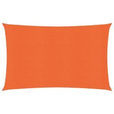 Voile d'ombrage 160 g/m² rectangulaire orange 5x7 m PEHD