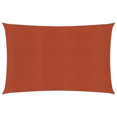 Voile d'ombrage 160 g/m² rectangulaire terre cuite 3,5x5 m PEHD