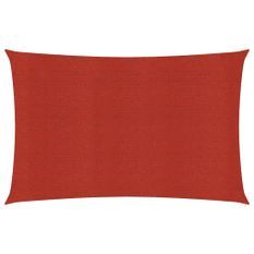 Voile d'ombrage 160 g/m² Rouge 2,5x3,5 m PEHD