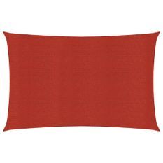 Voile d'ombrage 160 g/m² Rouge 3,5x4,5 m PEHD